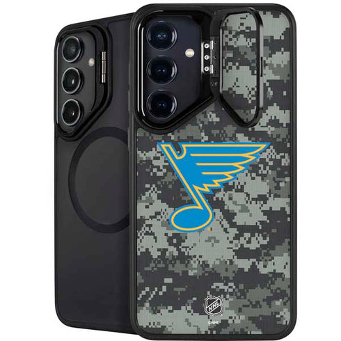 NHL St. Louis Blues Camo Galaxy S24 Kickstand Case